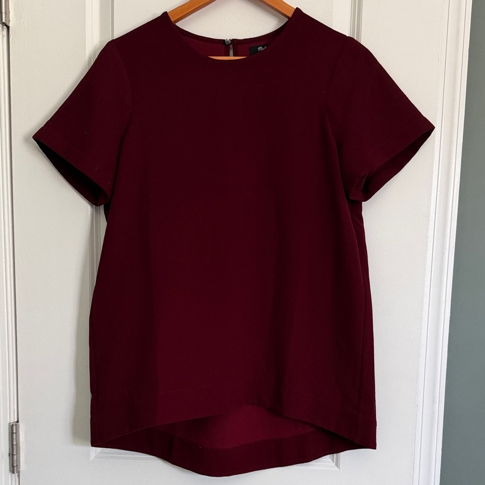 Madewell Burgundy Short Sleeve Top